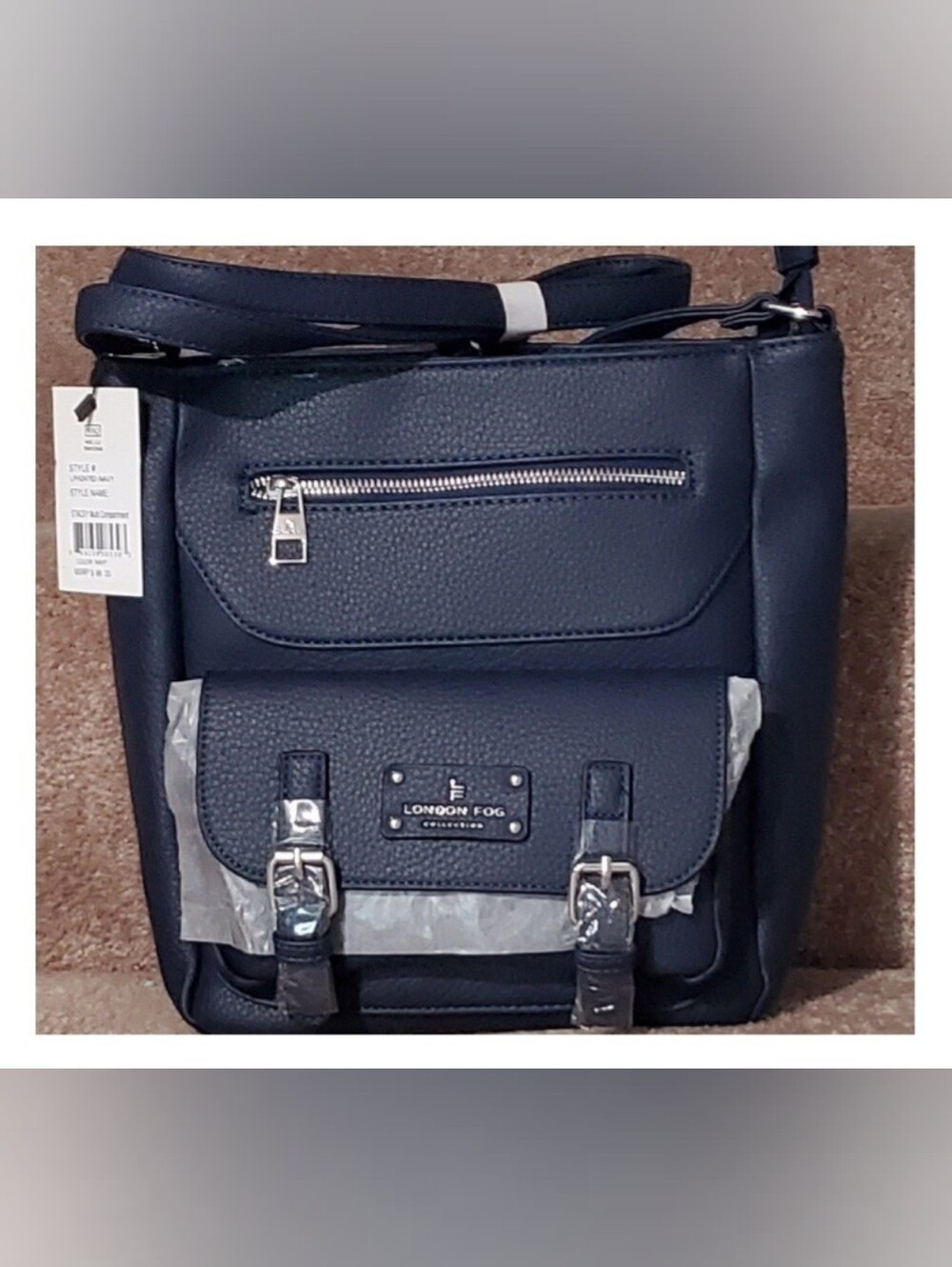 NWT London Fog Navy Shoulder or Crossbody Bag
